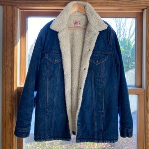Vintage Levi's 44R Denim Sherpa Jacket